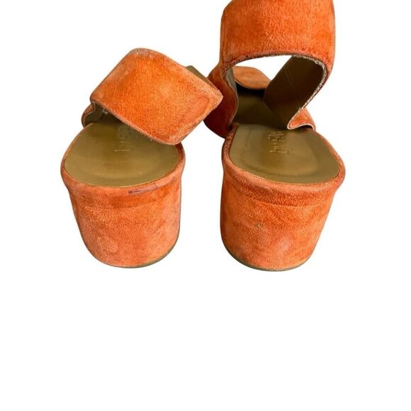 By Far Danielle Orange Suede Slingback Pumps Size 36 (US 6) Made in Italy - Picture 9 of 11